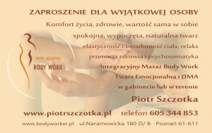 Zaproszenie dla wyjątkowej osoby, zaprasza Piotr Szczotka Bodywork